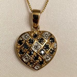 Heart shaped sapphire necklace